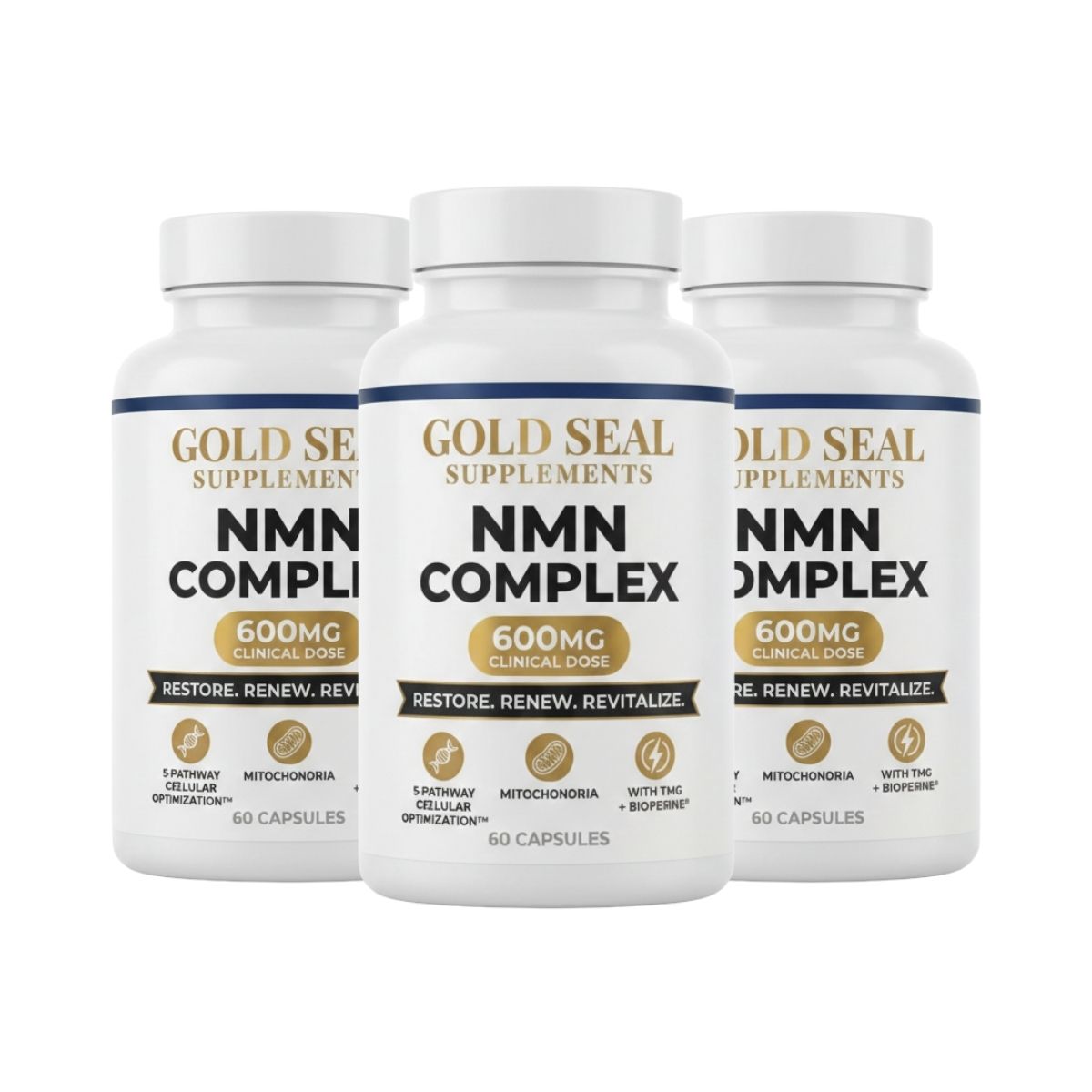 Gold Seal NMN Complex 600MG (3 Bottles)