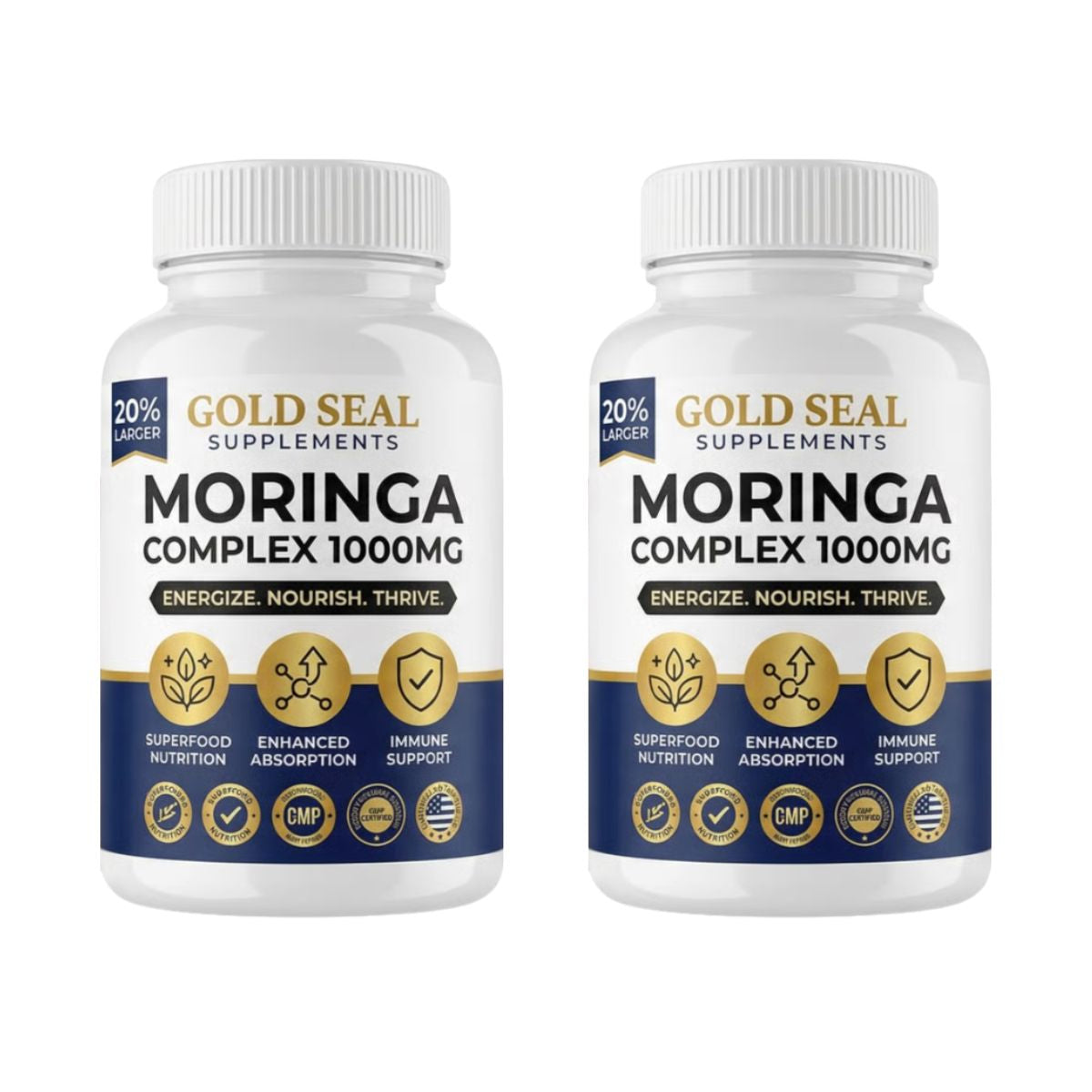 Gold Seal Moringa Complex (10,000MG) (2 Bottles) - DOWN_1A